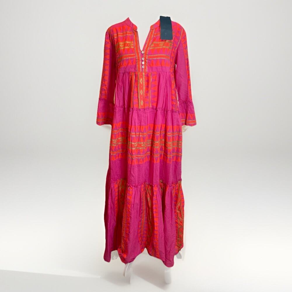 NWT’s Guadalupe Designs 100% Cotton Catalina Long Dress Fascia Small - Picture 4 of 9
